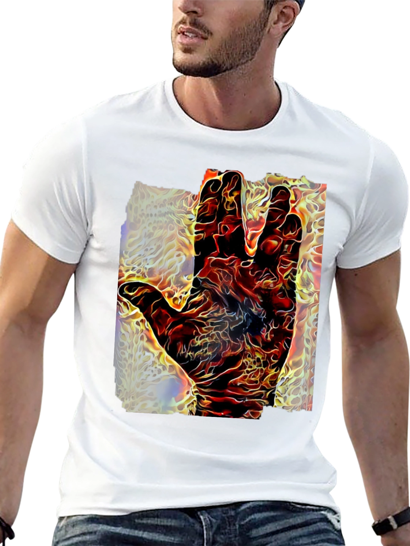 Black Live Long and Prosper Graphic Tee - Black Cotton Blend view 13