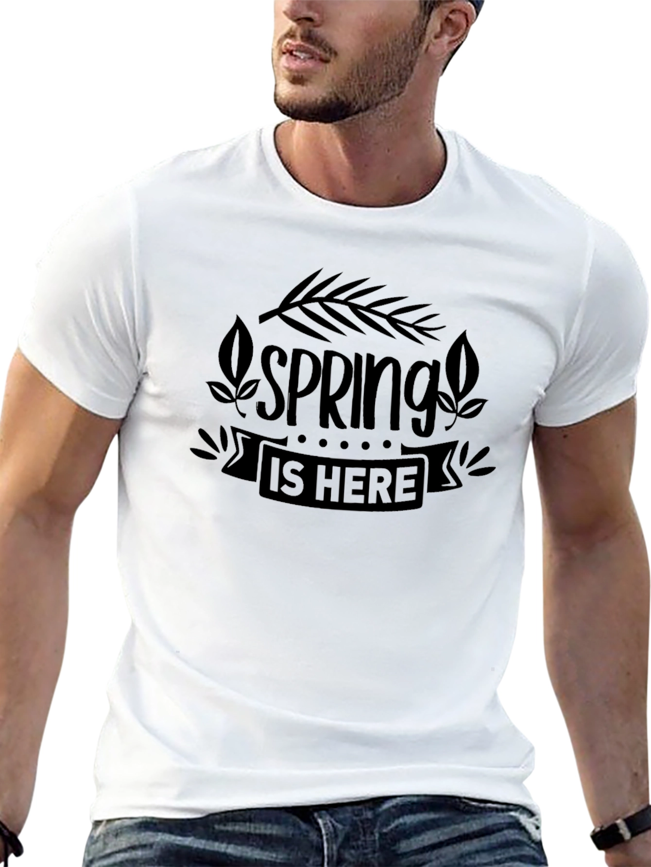 Black Spring Is Here Graphic Tee - Black view 13