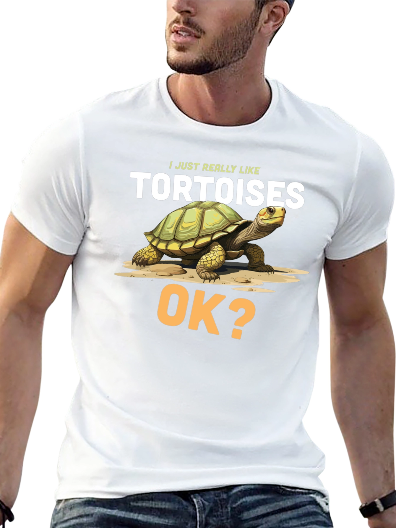 Black Tortoise Lover T-Shirt - 'I Just Really Like Tortoises' view 13