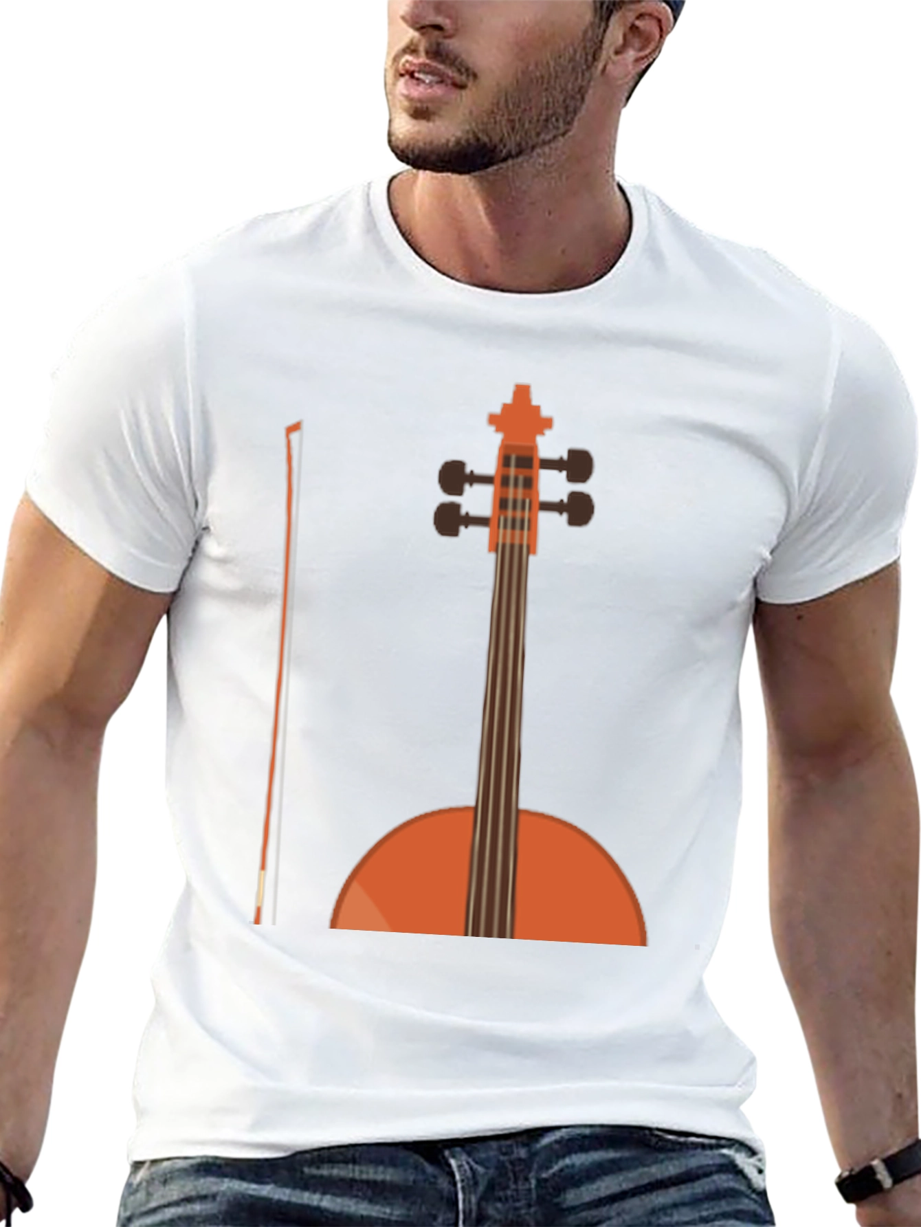 Black Cello Graphic T-Shirt - Black Musical Tee view 13