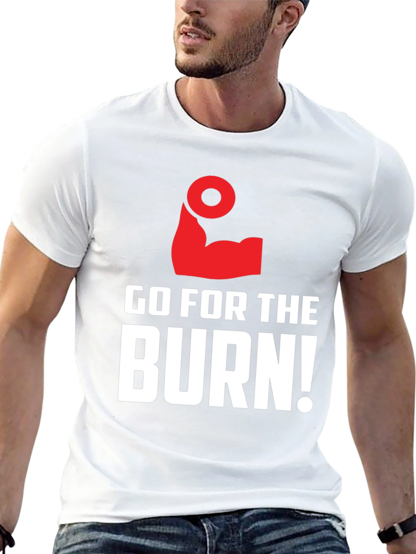 Black Go For The Burn! Graphic Tee Shirt view 13