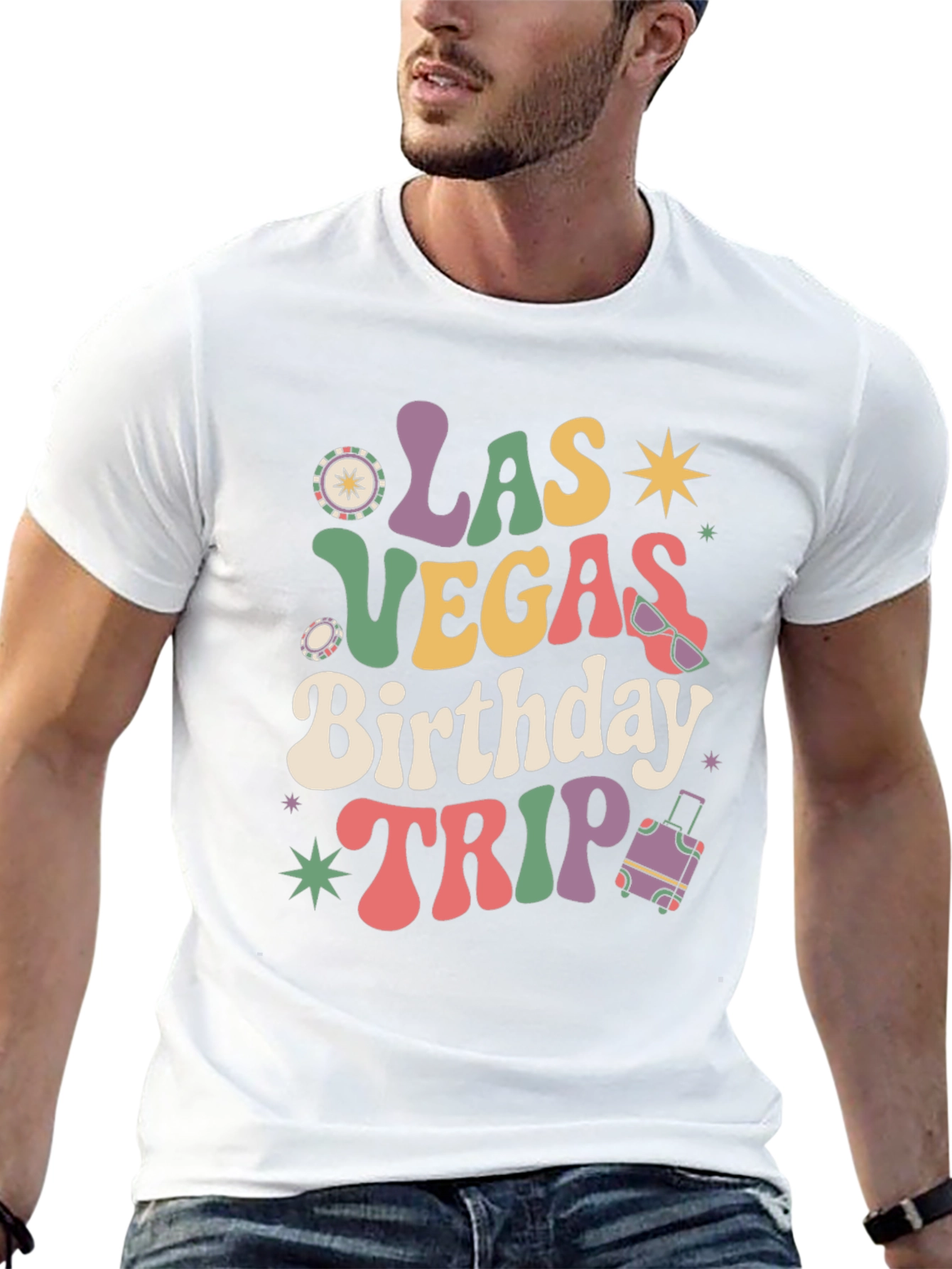 Black Las Vegas Birthday Trip Graphic Tee view 13