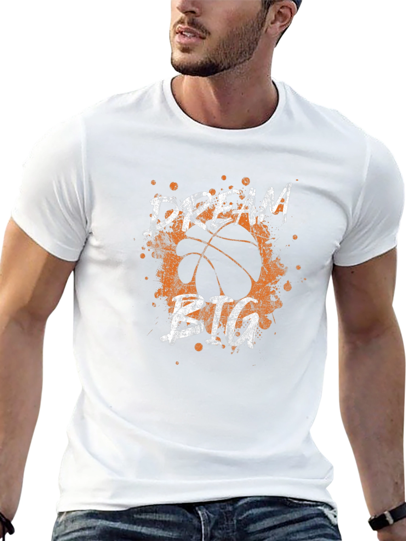 Black Dream Big Basketball Graphic Tee view 13