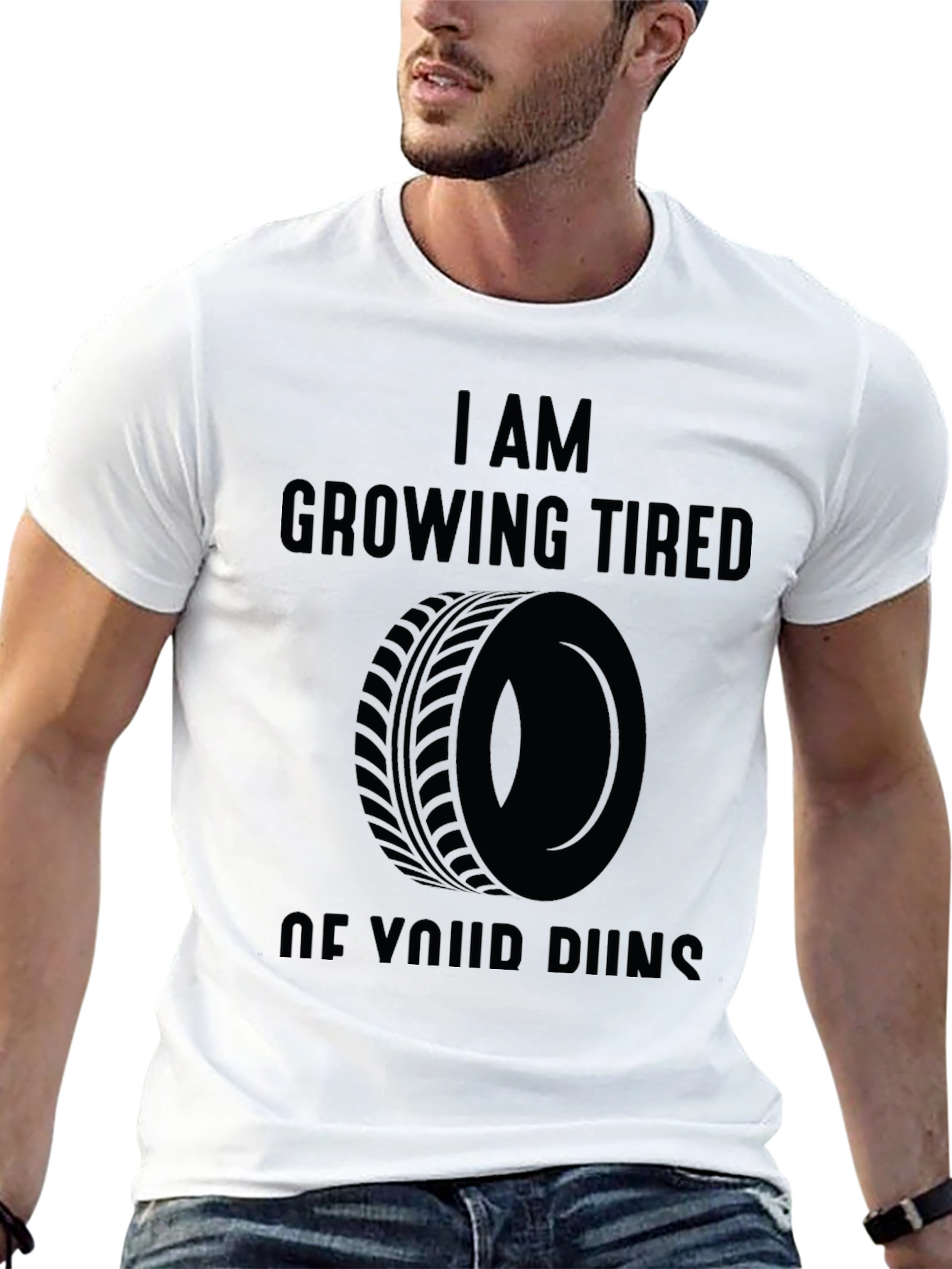Black I Am Growing Tired of Your Runs Graphic Tee view 13