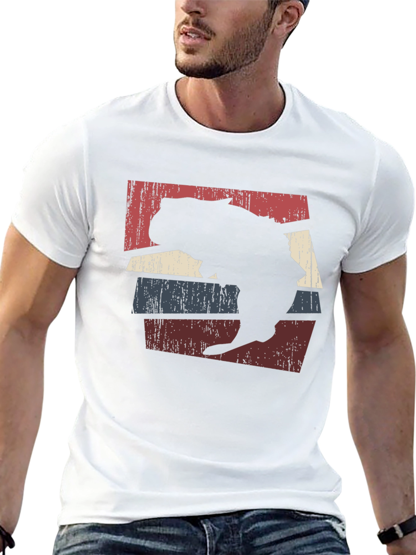 Black Retro Wombat Silhouette Graphic Tee view 13