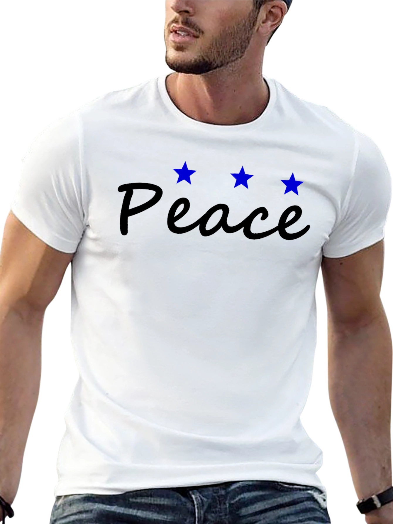 Black Peace Graphic Tee - Casual Comfort view 13