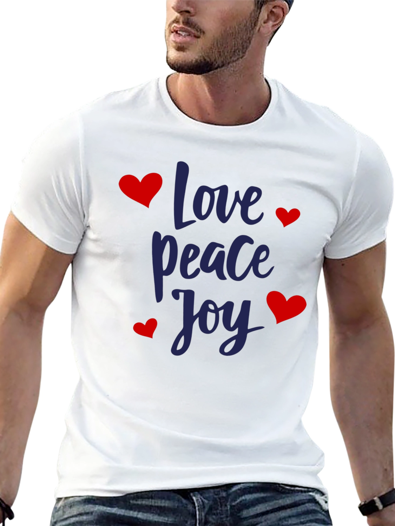 Black Love Peace Joy Graphic T-Shirt view 13