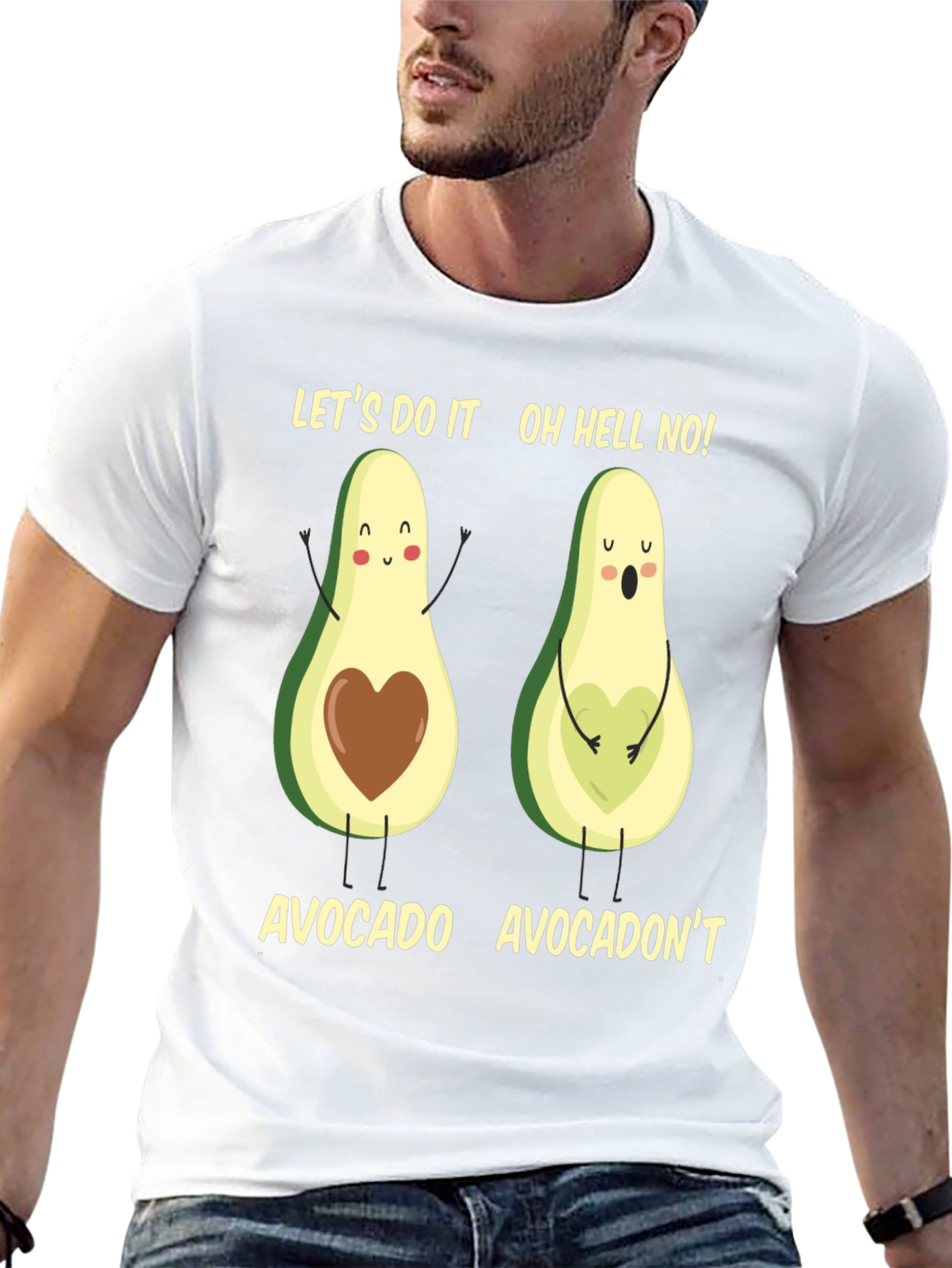 Black Avocado Pun T-Shirt: Let's Do It! Avocadon't! view 13