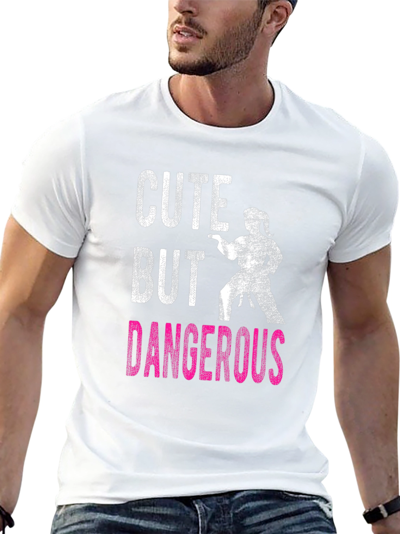 Black Cute But Dangerous T-Shirt view 13