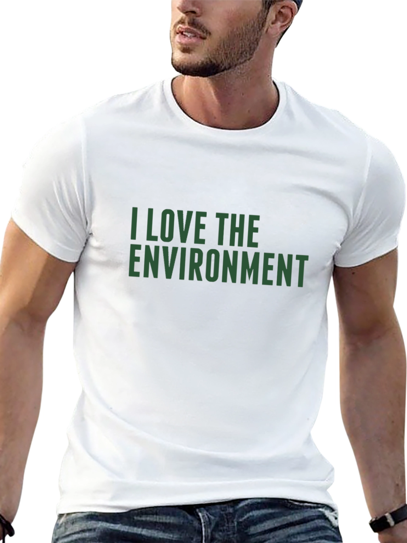 Black Eco-Friendly 'I Love the Environment' Black T-Shirt view 13