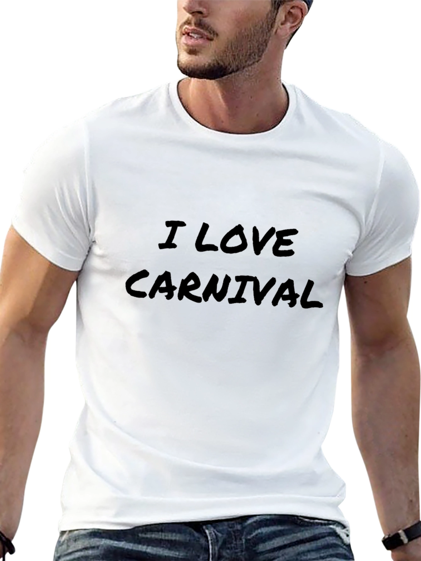 Black I Love Carnival Black T-Shirt view 13