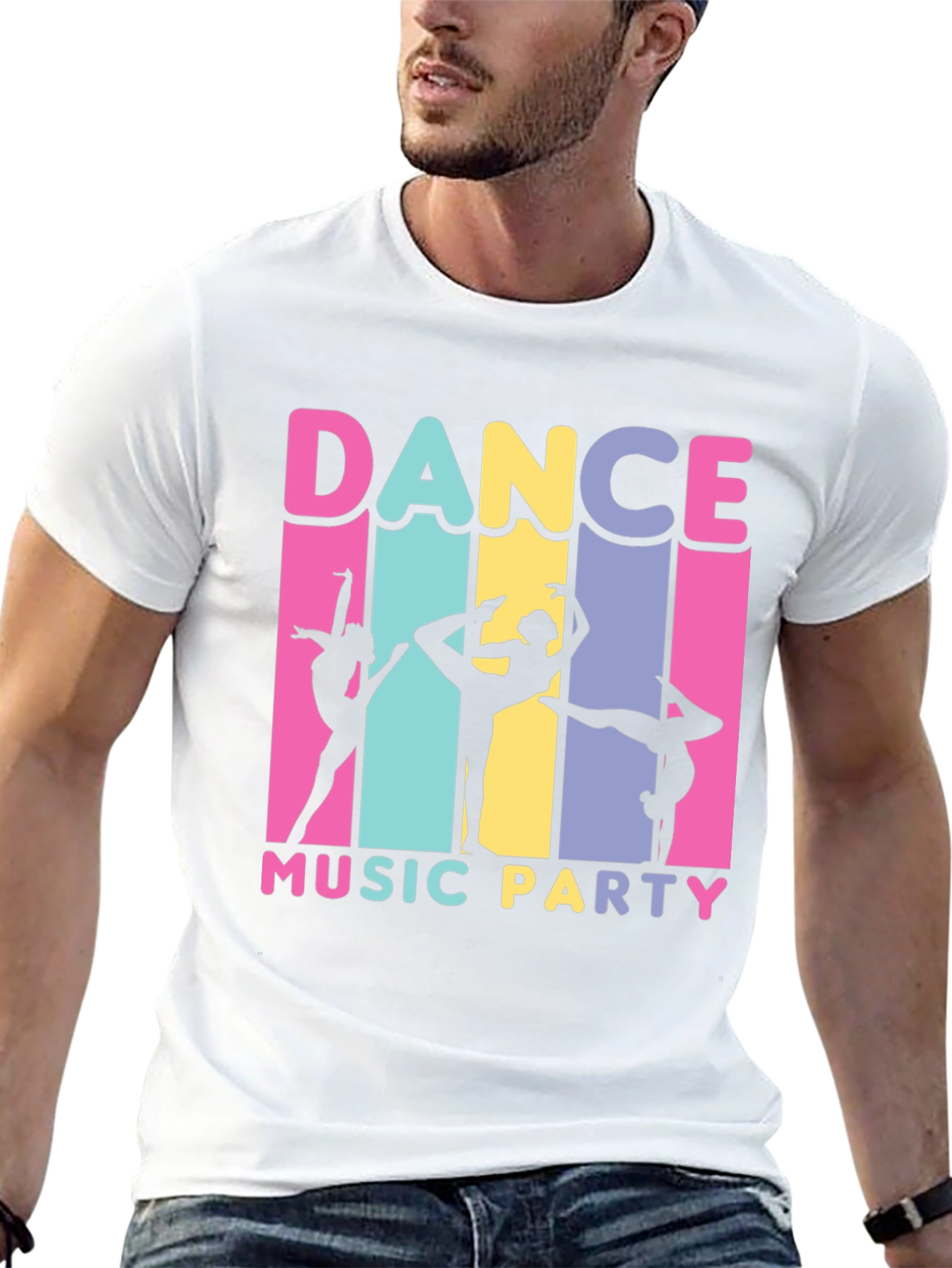 Black Dance Music Party Graphic T-Shirt view 13