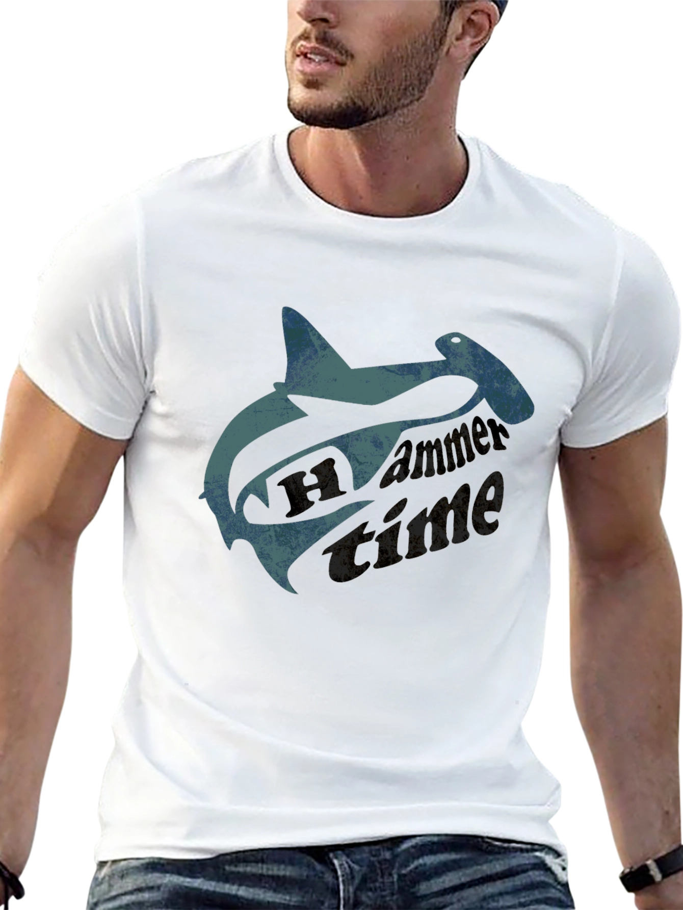 Black Hammerhead Shark T-Shirt - Cool Graphic Tee view 13