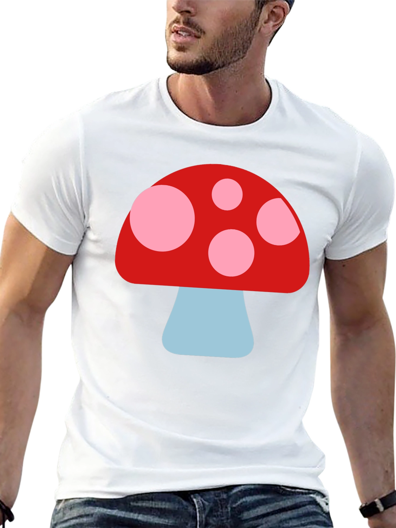 Black Mushroom Graphic Tee - Fun, Unique Design view 13