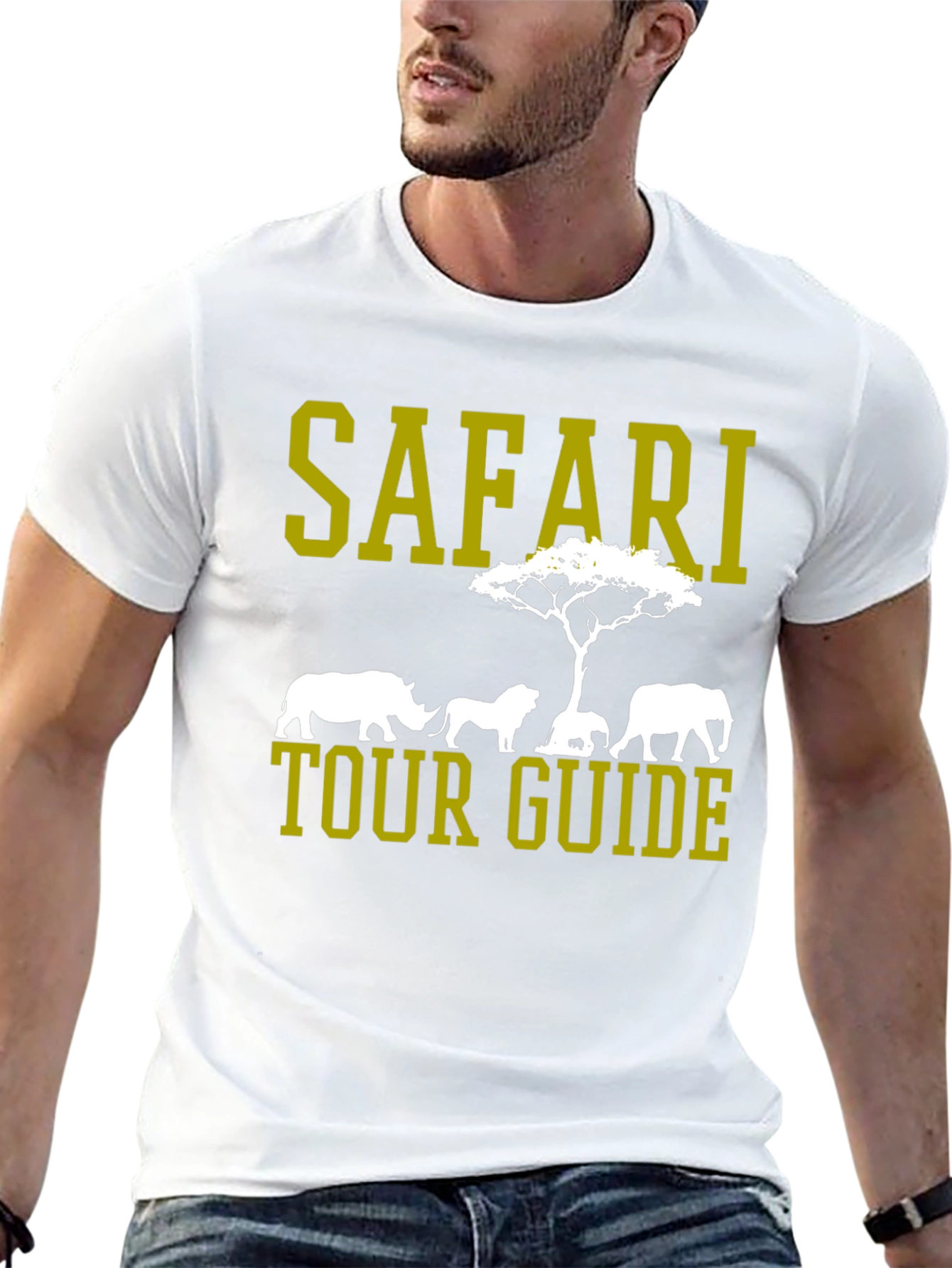 Black Safari Tour Guide Crew Neck T-Shirt view 13
