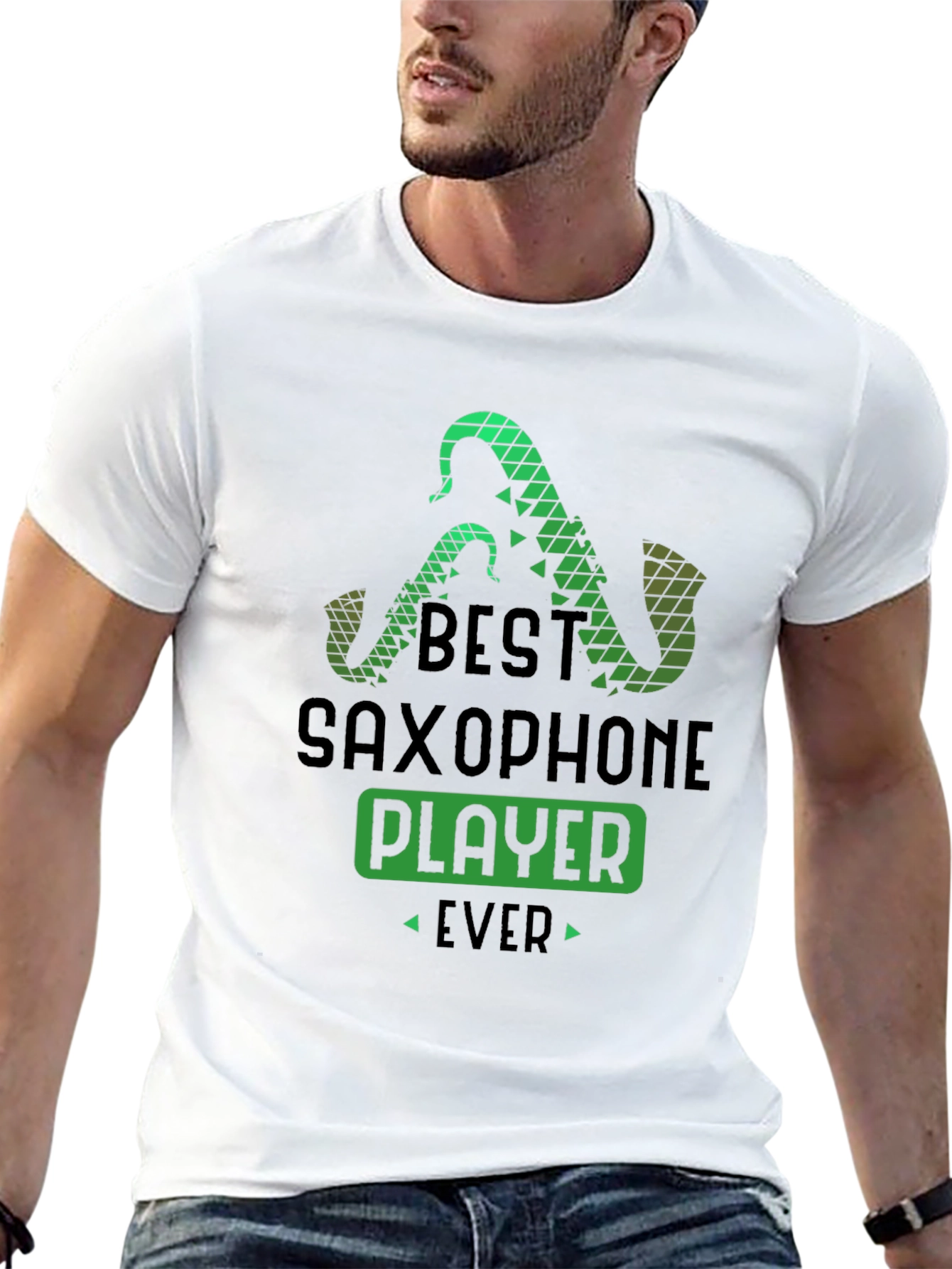 Black Best Saxophone Player Ever Graphic T-Shirt view 13