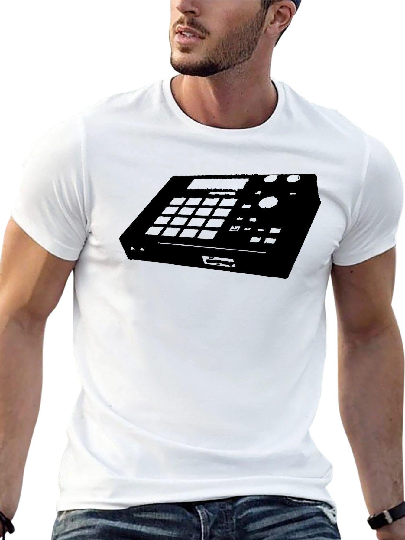 Black MPC Music Producer T-Shirt view 13