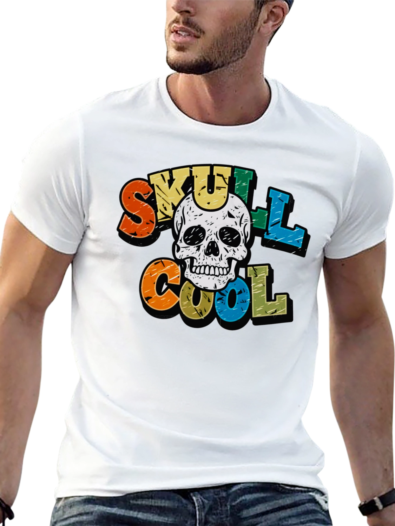 Black Skull Cool Graphic T-Shirt view 13