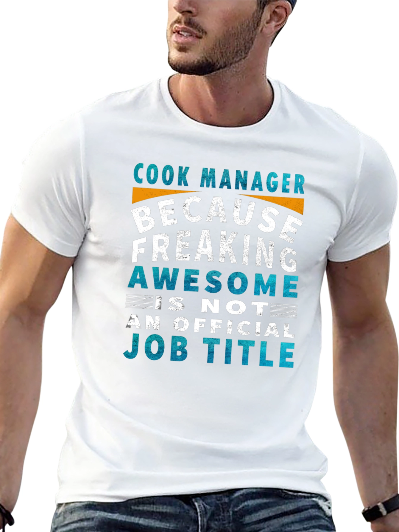 Black Cook Manager Awesome Job Title T-Shirt view 13