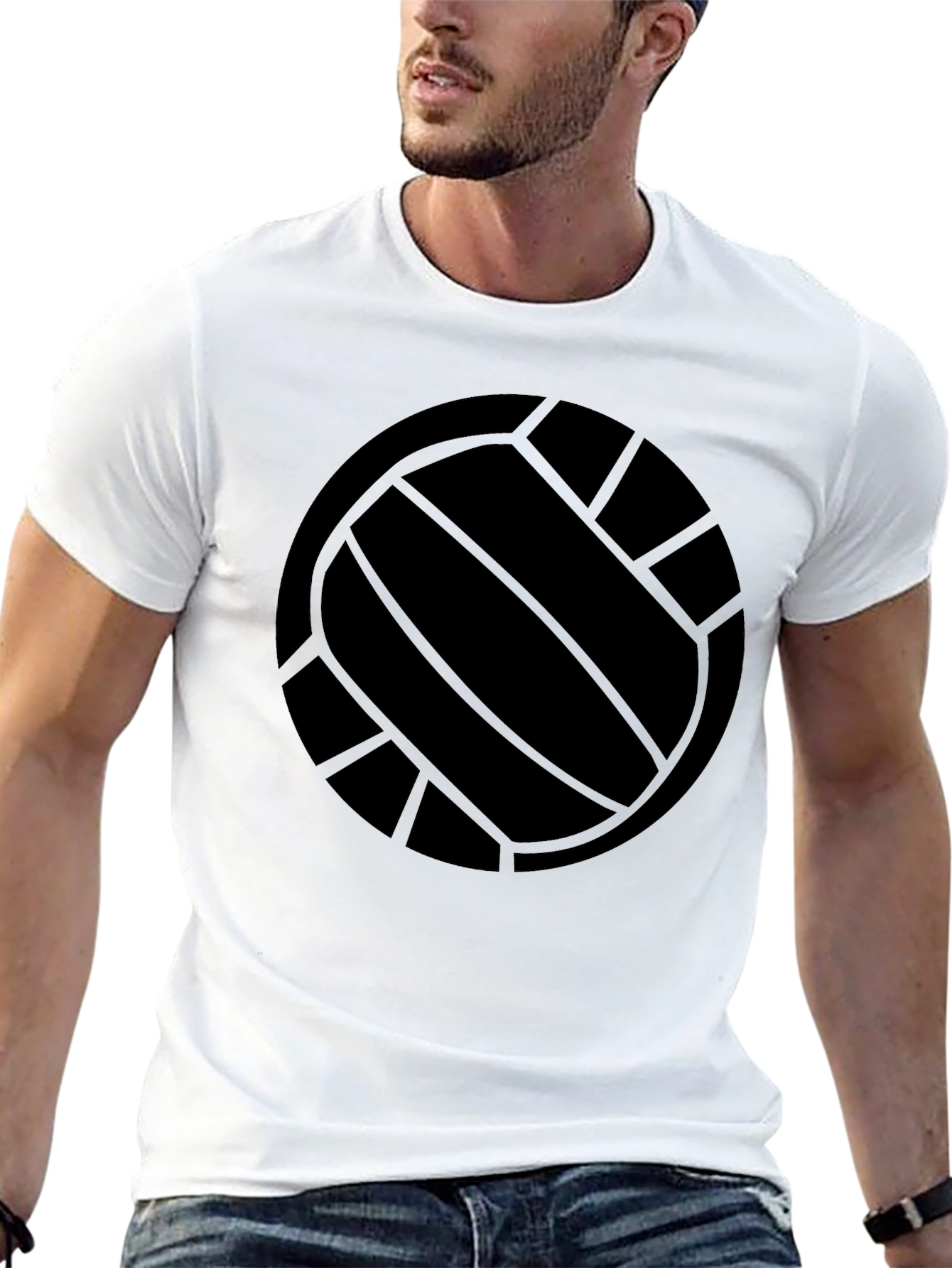 Black Black Volleyball Graphic T-Shirt view 13