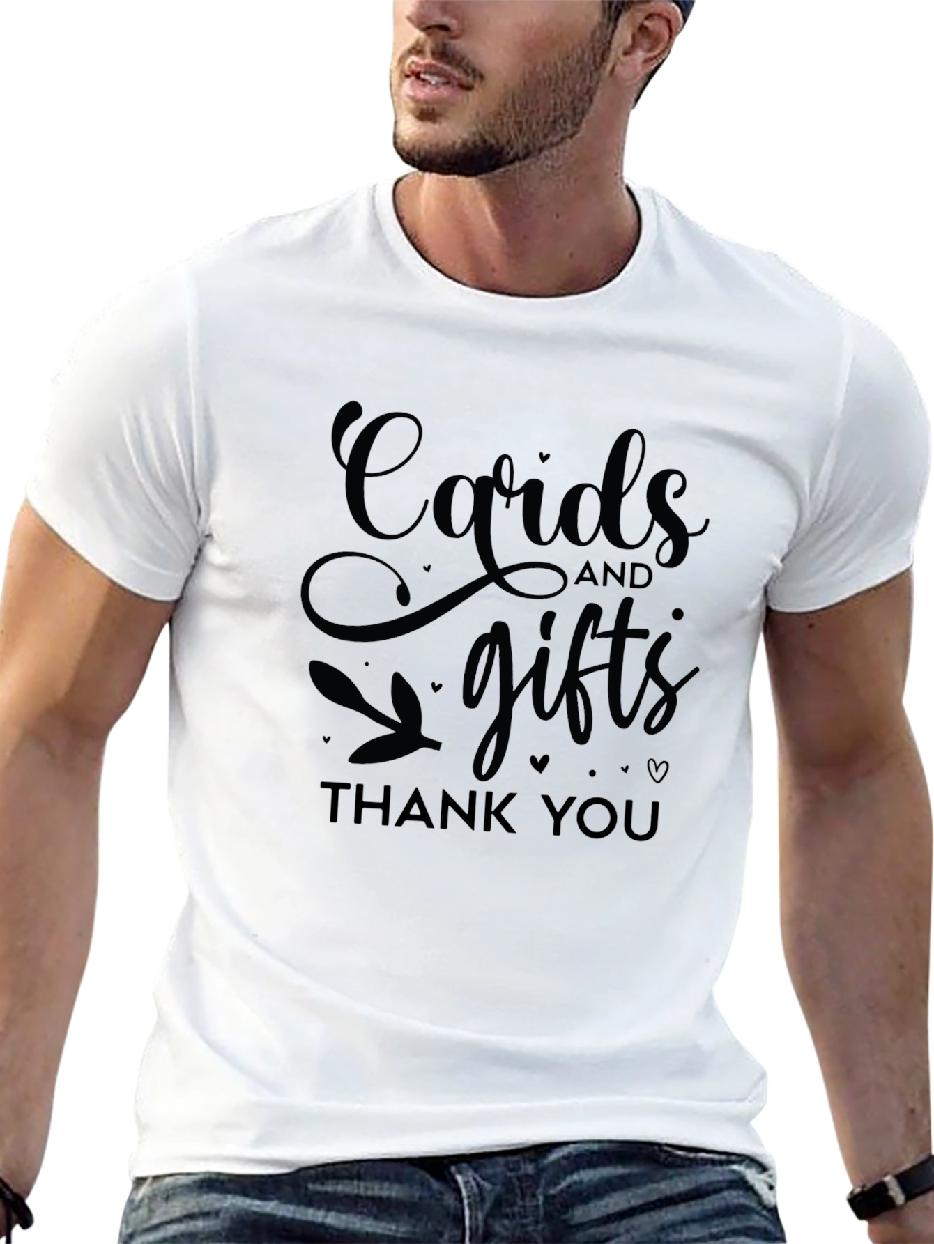 Cards and Gifts Thank You Black T-Shirt - 13