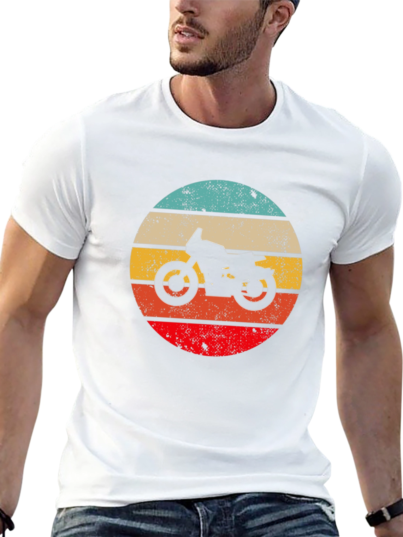 Black Retro Motorcycle T-Shirt - Vintage Style Ride Tee view 13