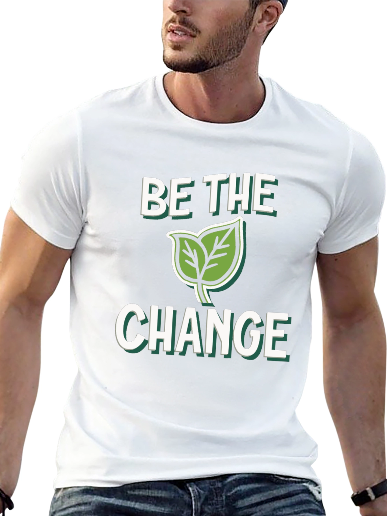 Black Be The Change Graphic T-Shirt - Eco Friendly Design view 13