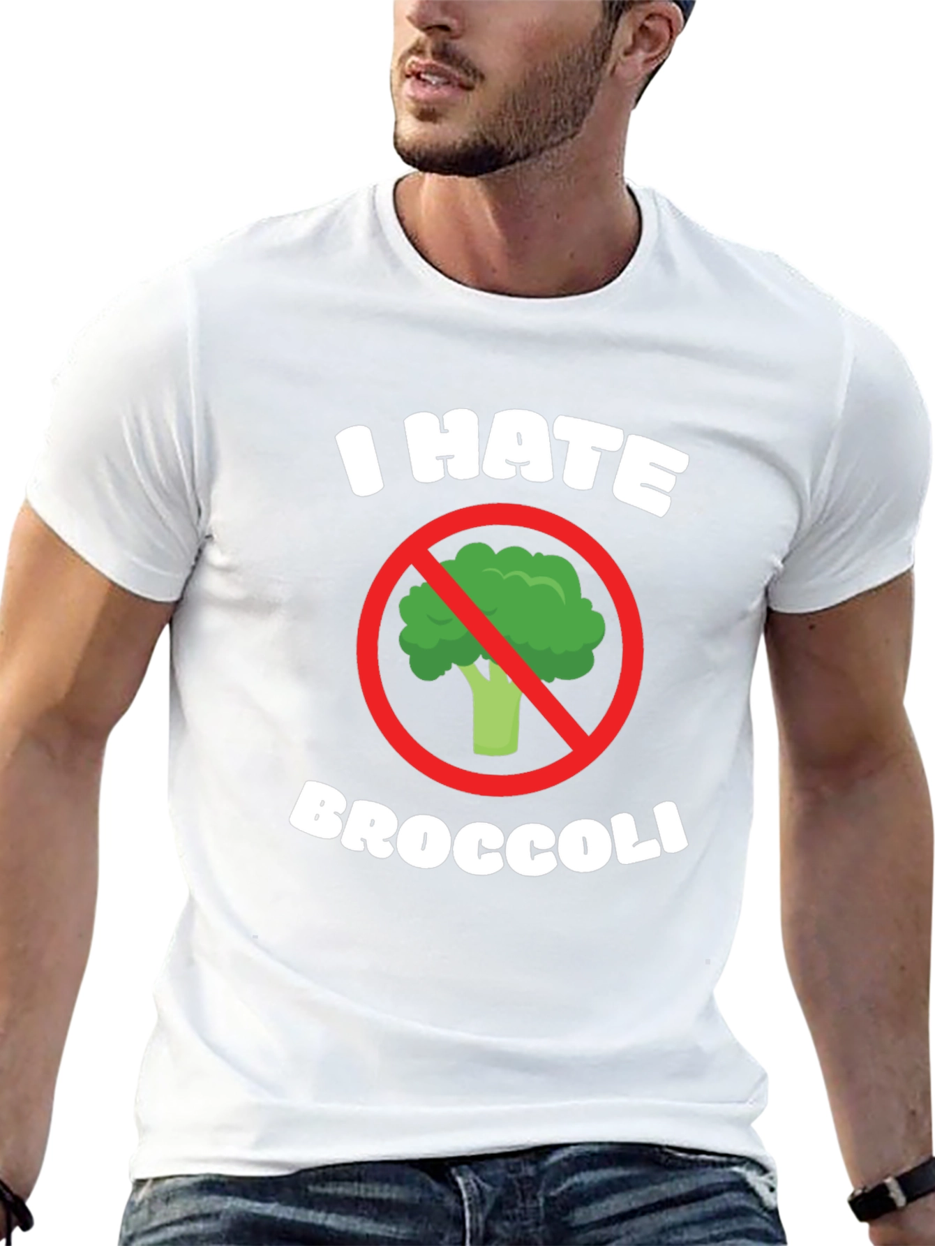 Black I Hate Broccoli Graphic Tee - Black T-Shirt view 13