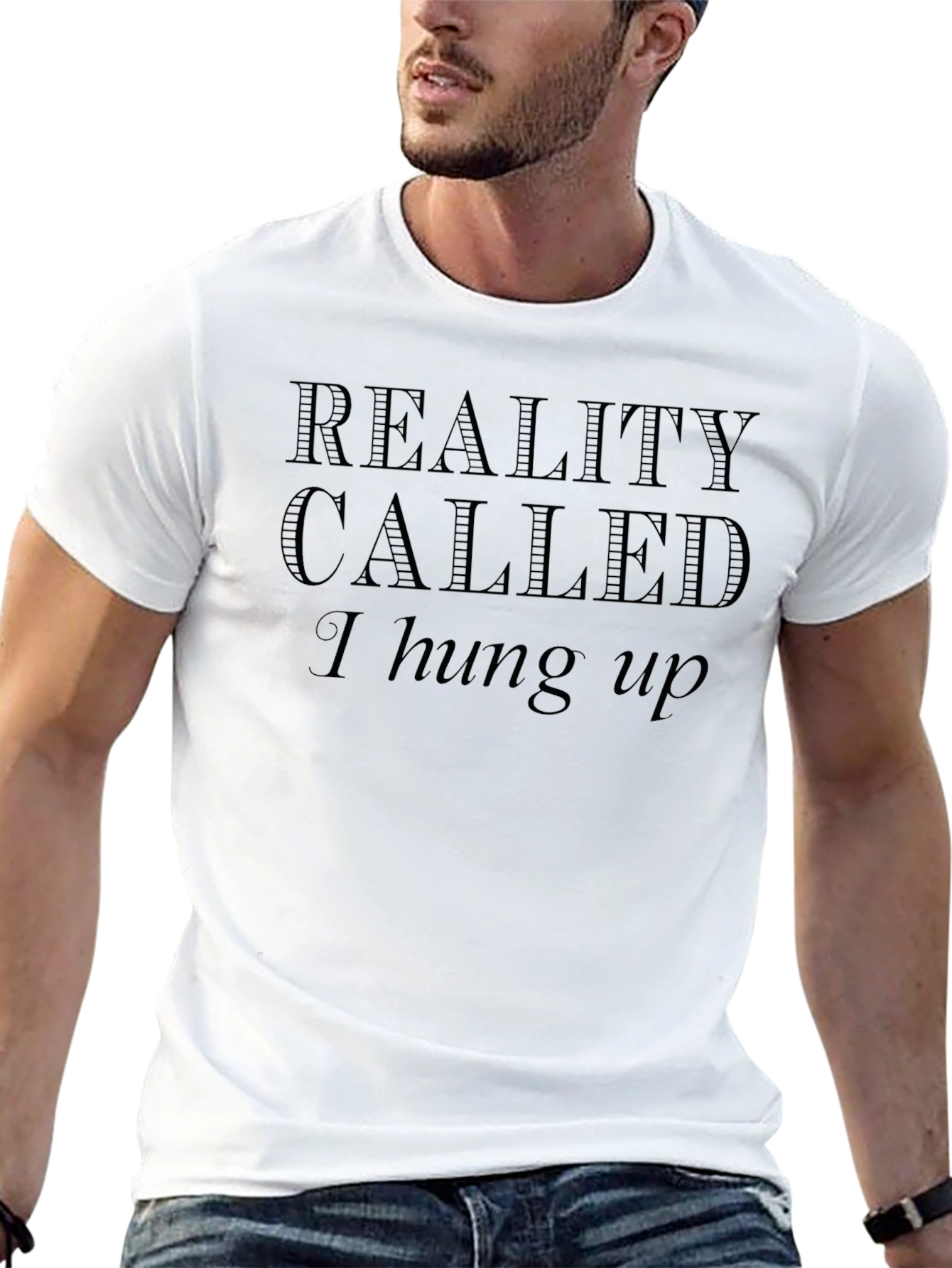 Black Reality Called I Hung Up T-Shirt view 13