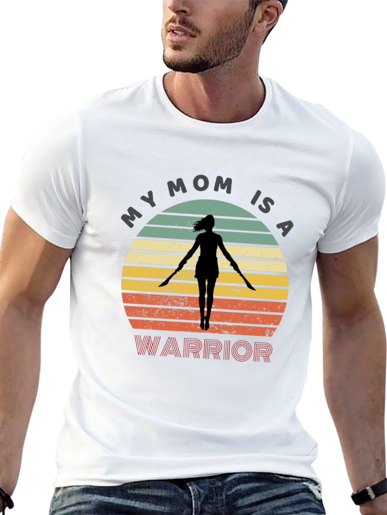 Black My Mom Is A Warrior Graphic Tee - Unisex view 13