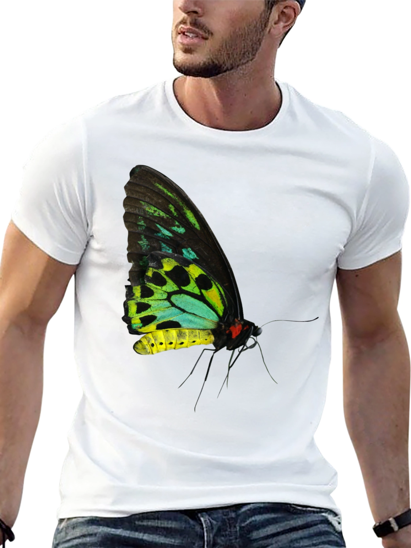 Black Butterfly Graphic Black T-Shirt view 13