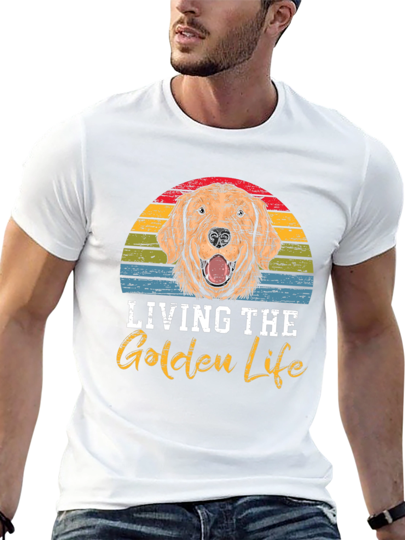 Black Living the Golden Life T-Shirt view 13