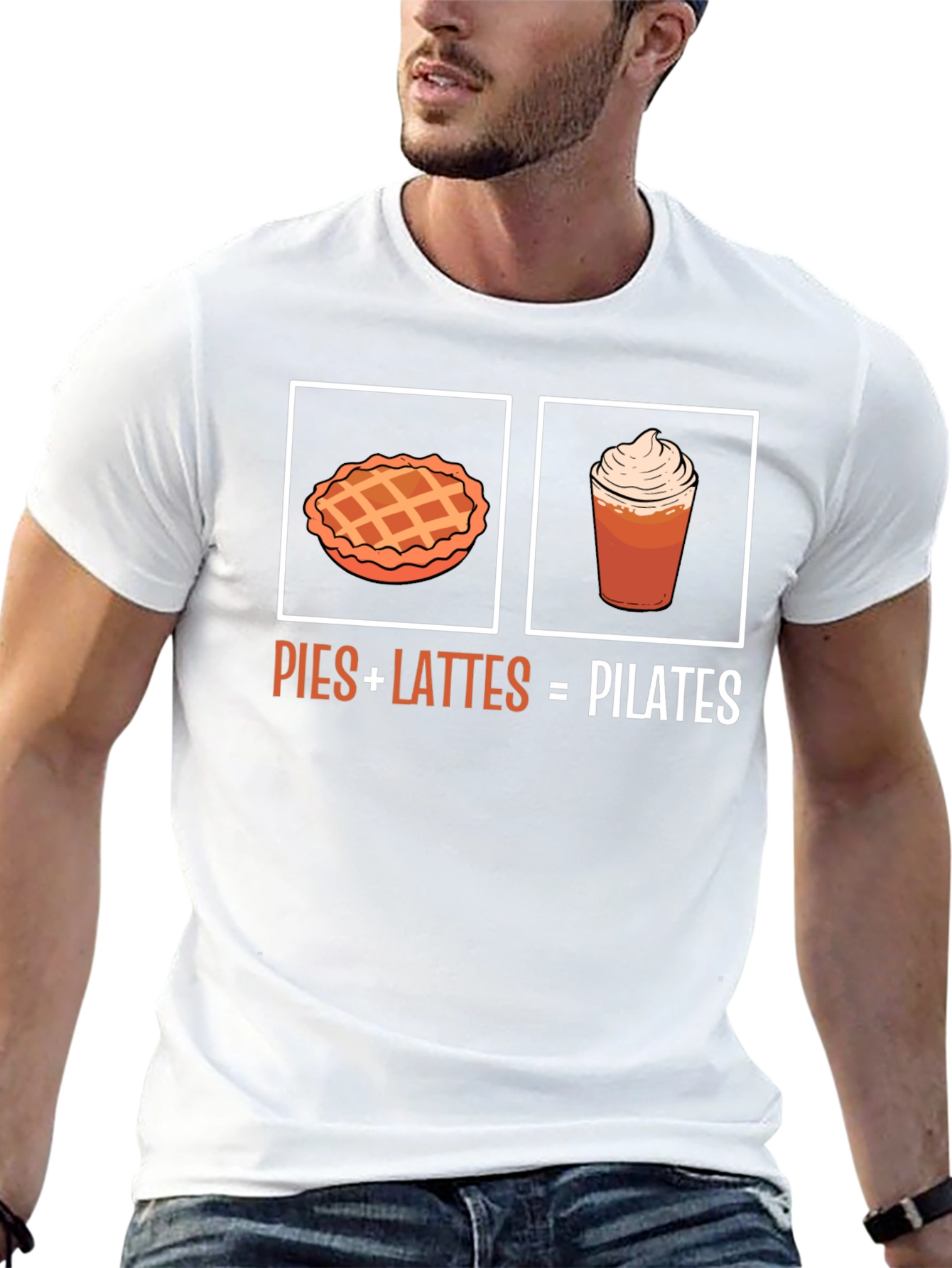 Black Pies + Lattes = Pilates T-Shirt view 13