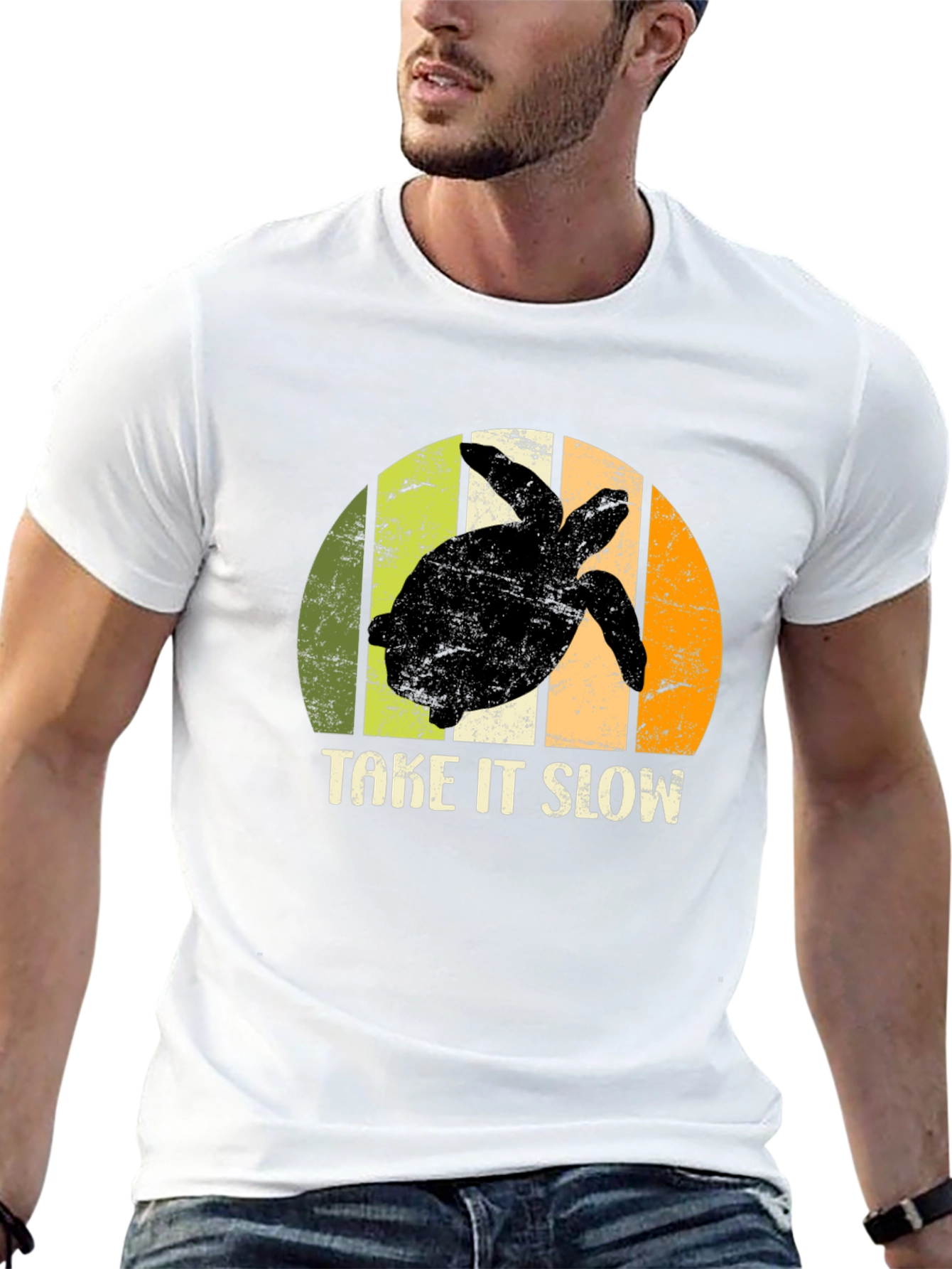 Black Take It Slow Turtle Graphic Tee - Relaxed Comfort view 13