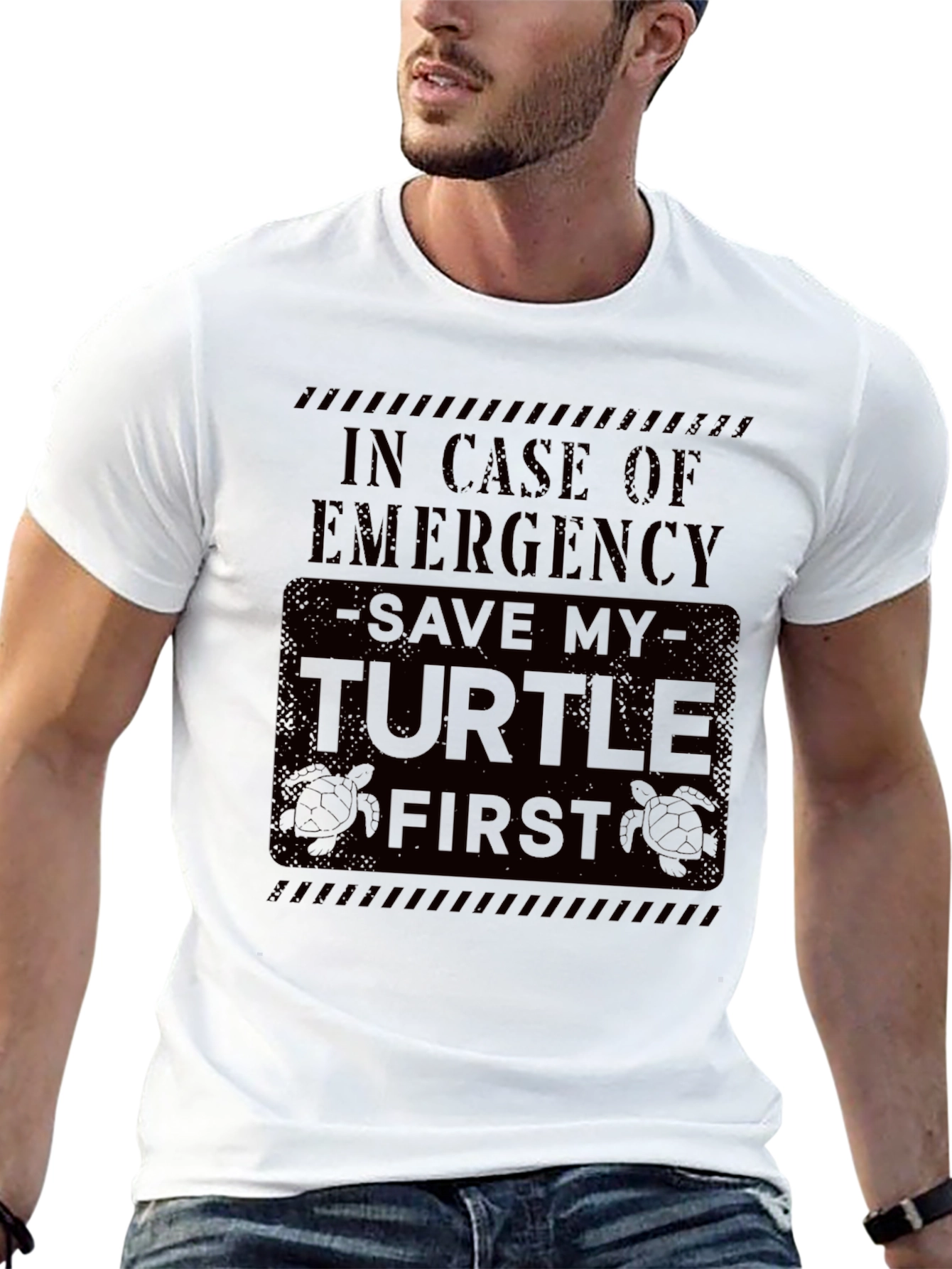 Black Save My Turtle First Graphic T-Shirt view 13