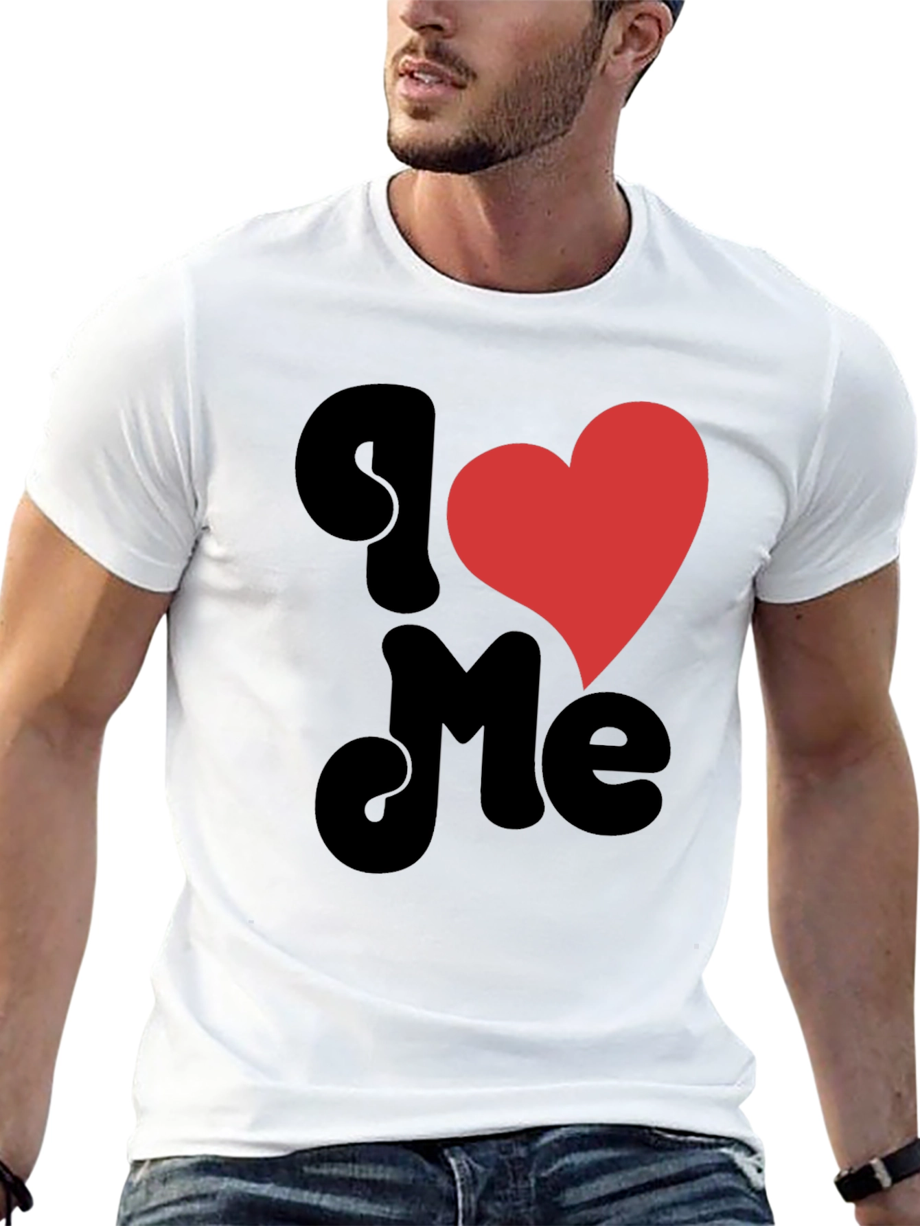 Black I Heart Me Black Graphic Tee view 13