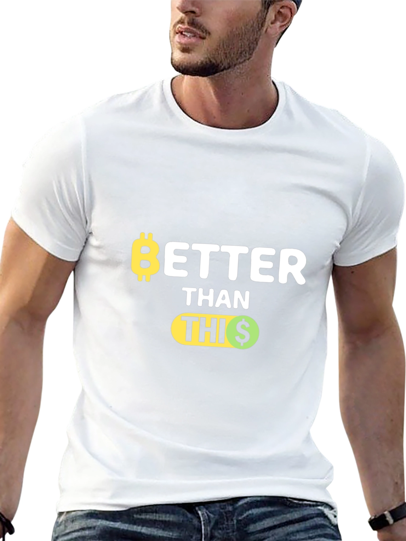 Black Bitcoin Better Than This Funny Crypto T-Shirt view 13