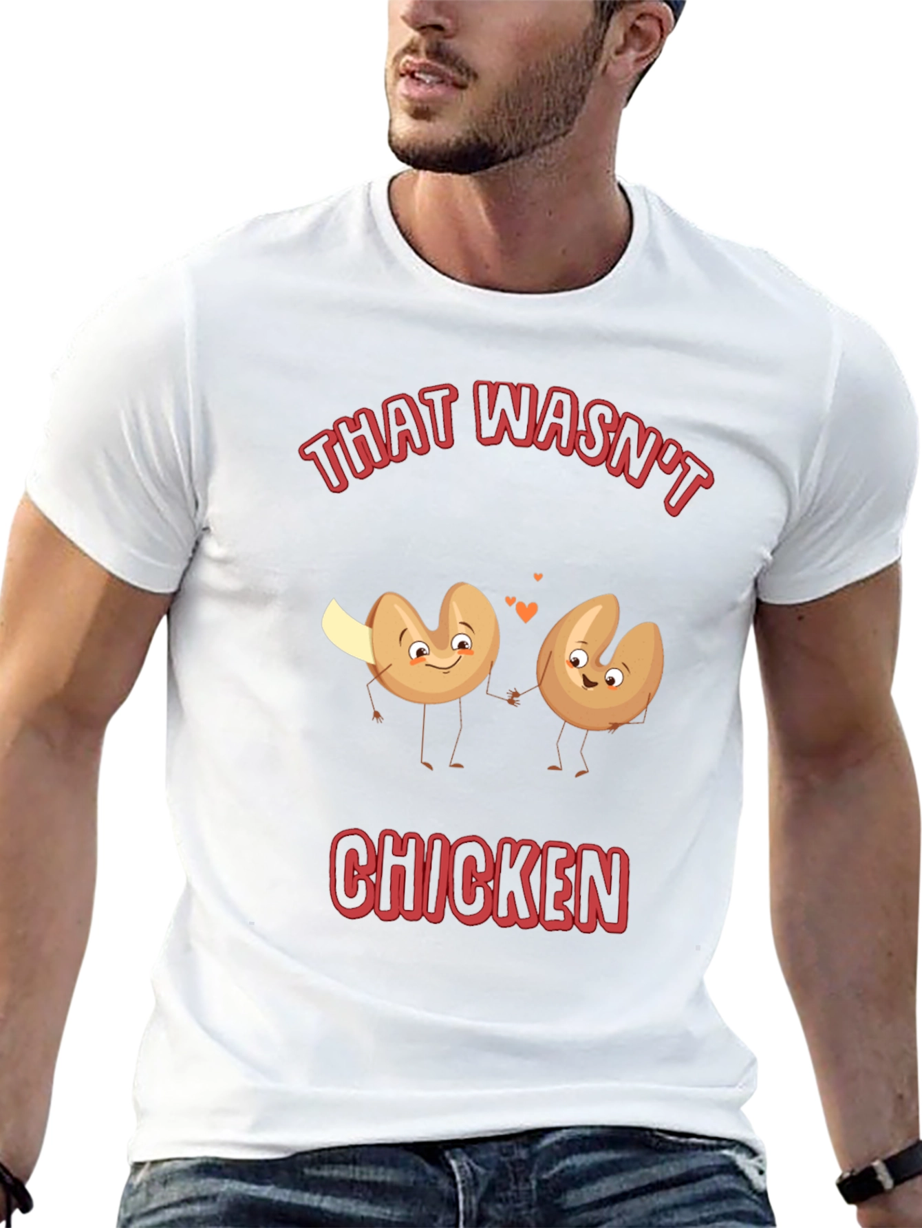 Black Funny That Wasn't Chicken Fortune Cookie T-Shirt view 13