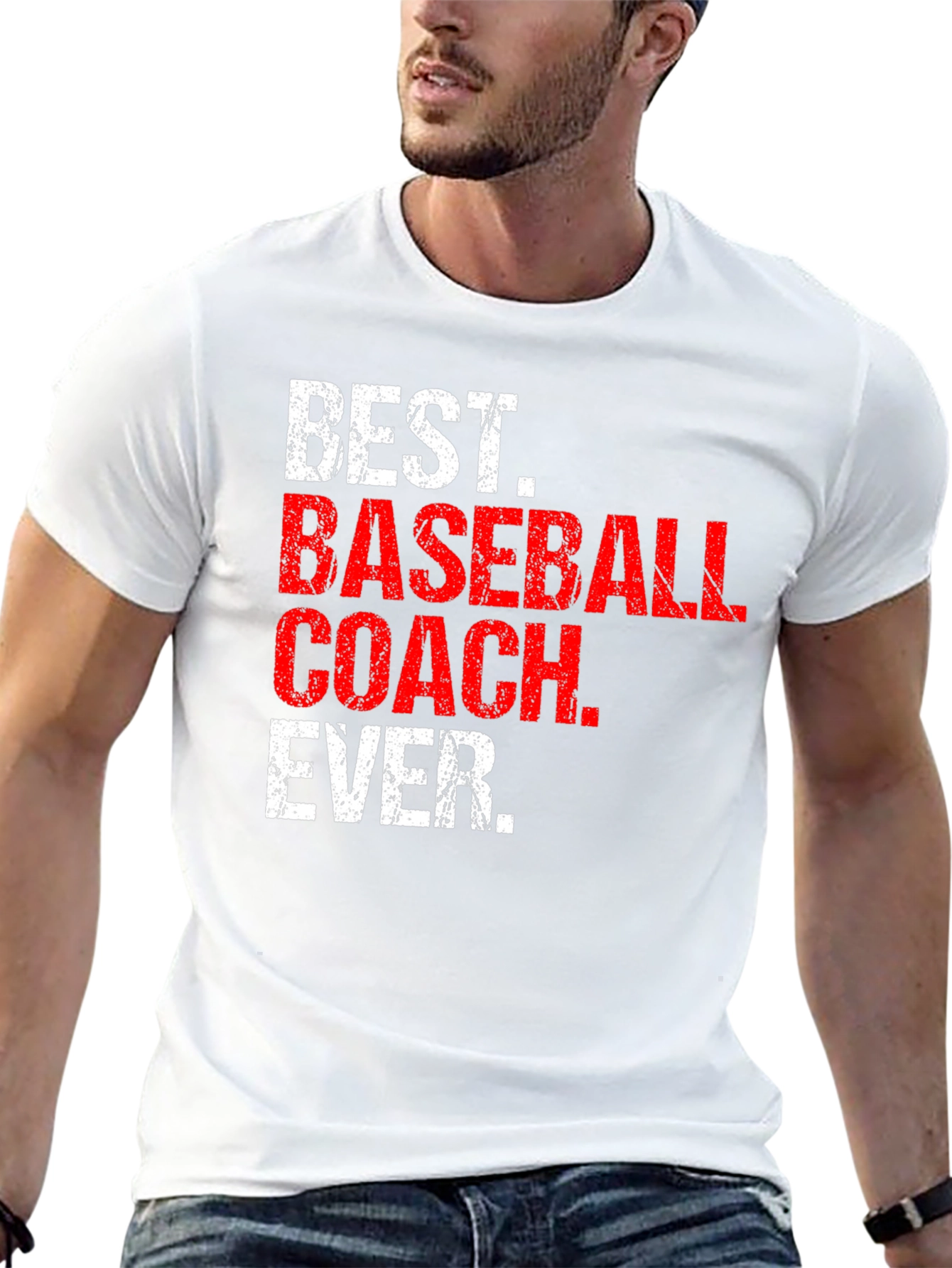 Black Best Baseball Coach Ever Graphic T-Shirt view 13