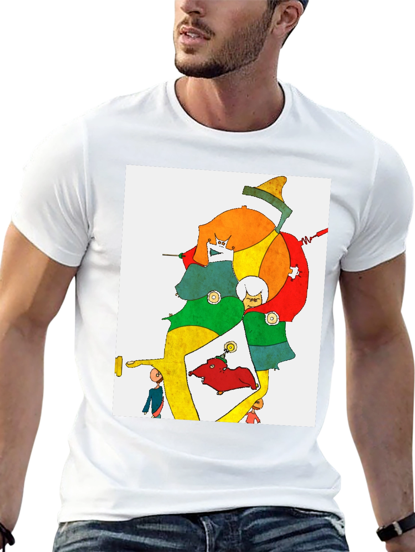 Black Abstract Art Graphic Tee - Unique Design view 13