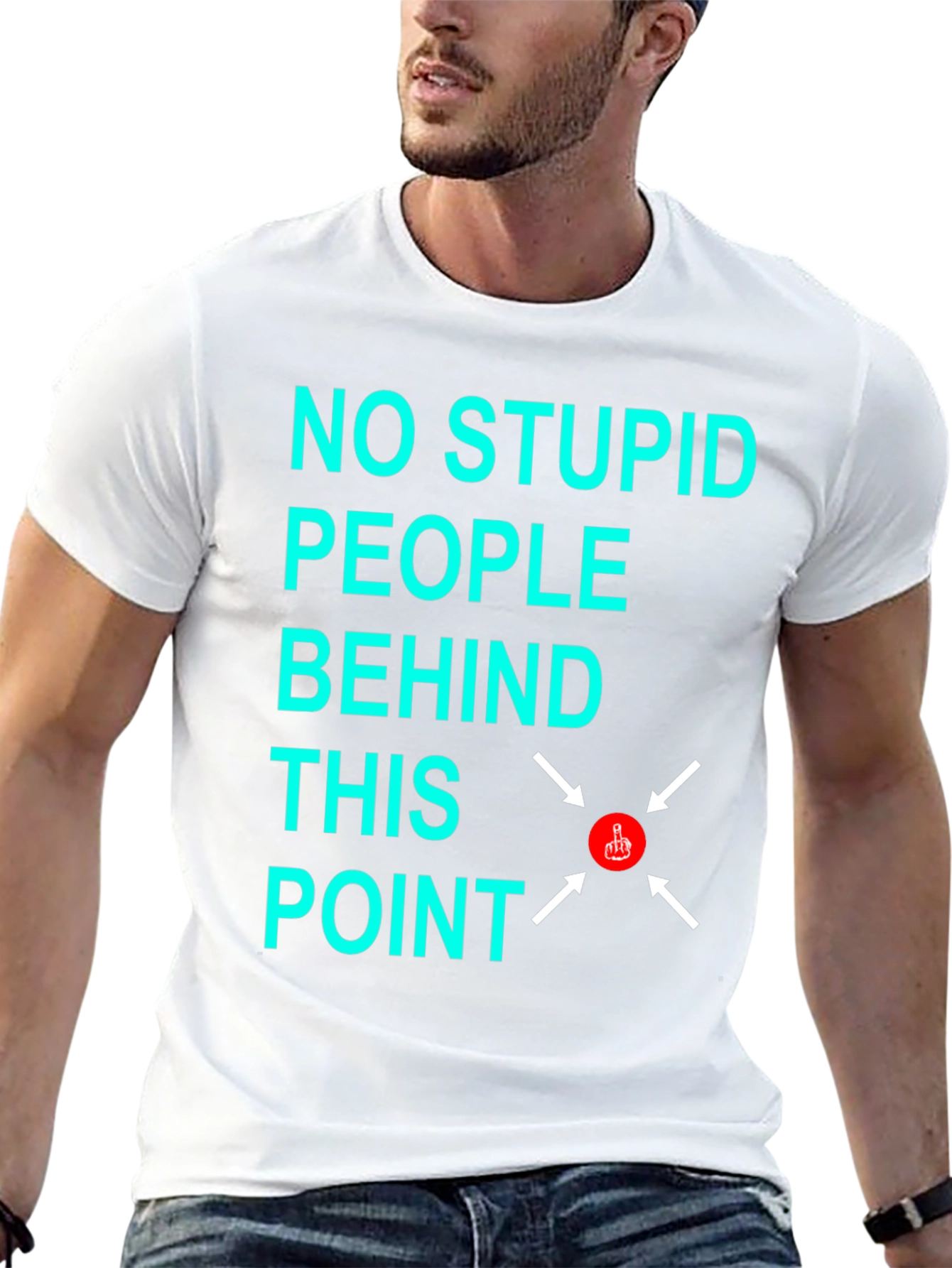 Black No Stupid People Graphic T-Shirt view 13