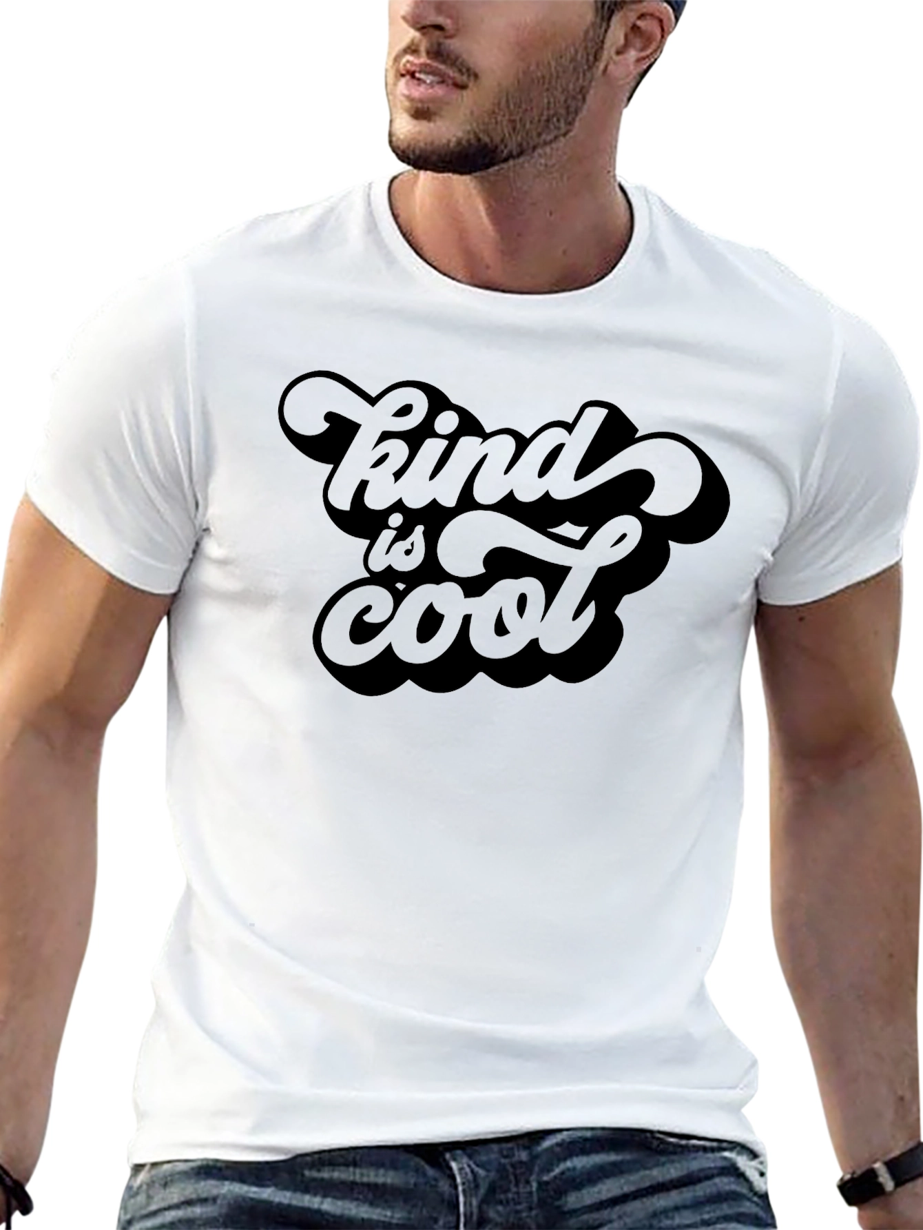Black Kind Is Cool Graphic Tee - Men's Black T-Shirt view 13