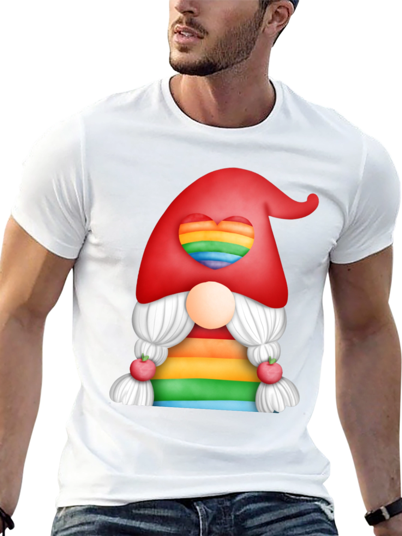 Black Rainbow Gnome T-Shirt view 13