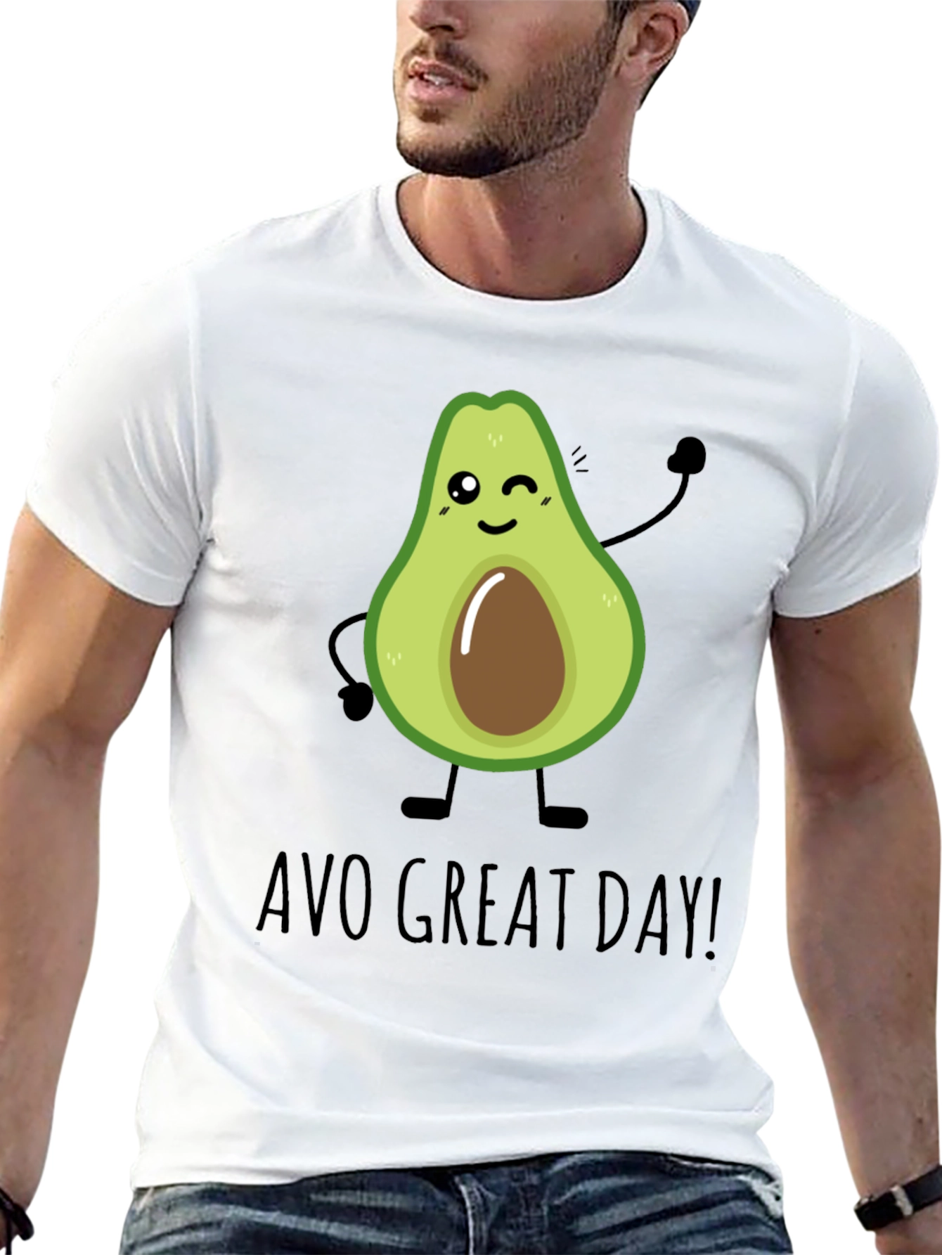 Black Avo Great Day T-Shirt - Cute Avocado Graphic Tee view 13