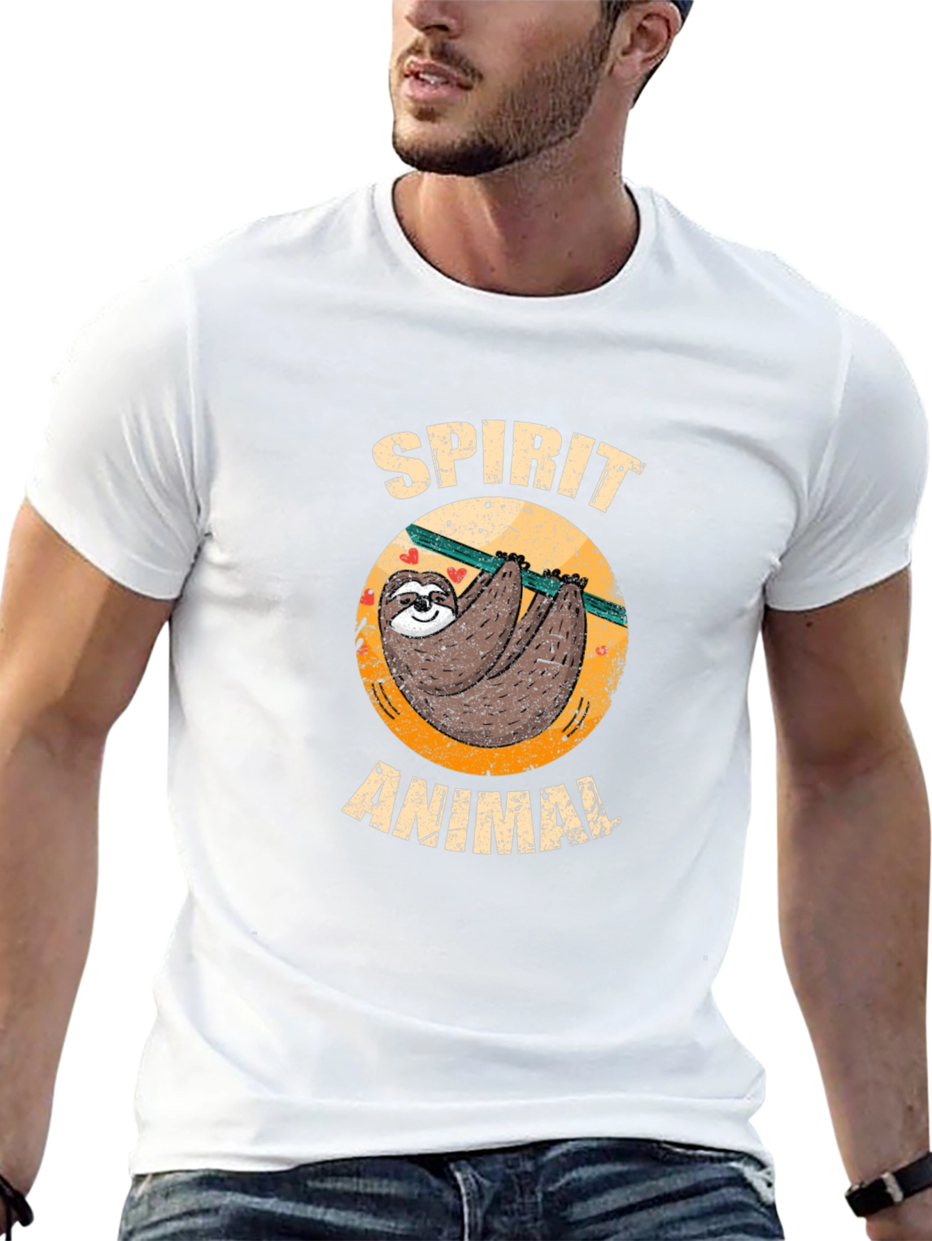 Black Sloth Spirit Animal Graphic Tee view 13