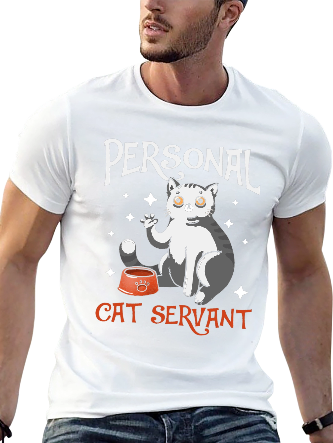 Black Personal Cat Servant T-Shirt view 13