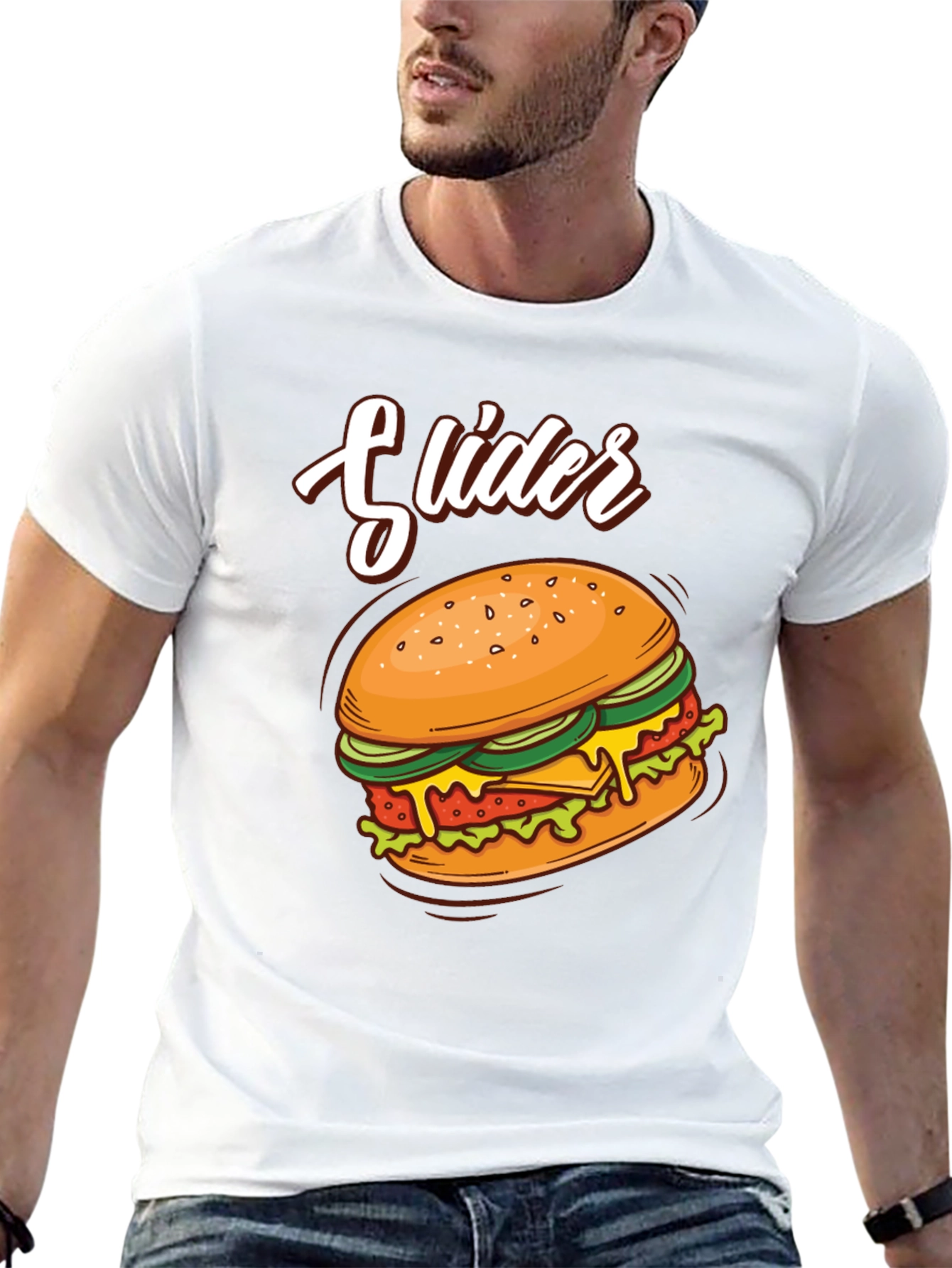 Black Slider Graphic Tee - Casual Unisex T-Shirt view 13