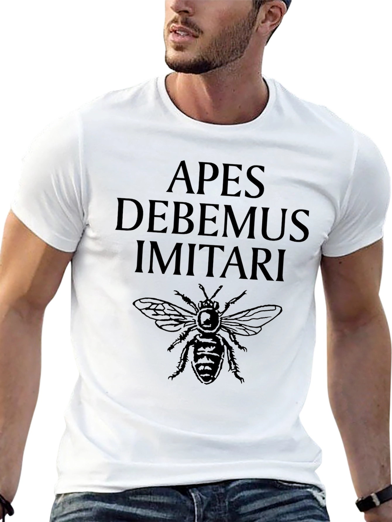 Black Apes Debemus Imitari Bee Graphic Tee - Black view 13