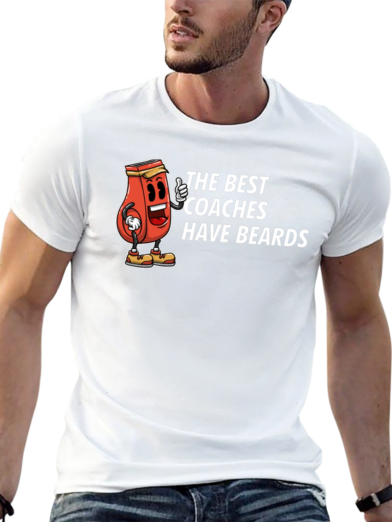 Black Best Coaches Have Beards T-Shirt view 13