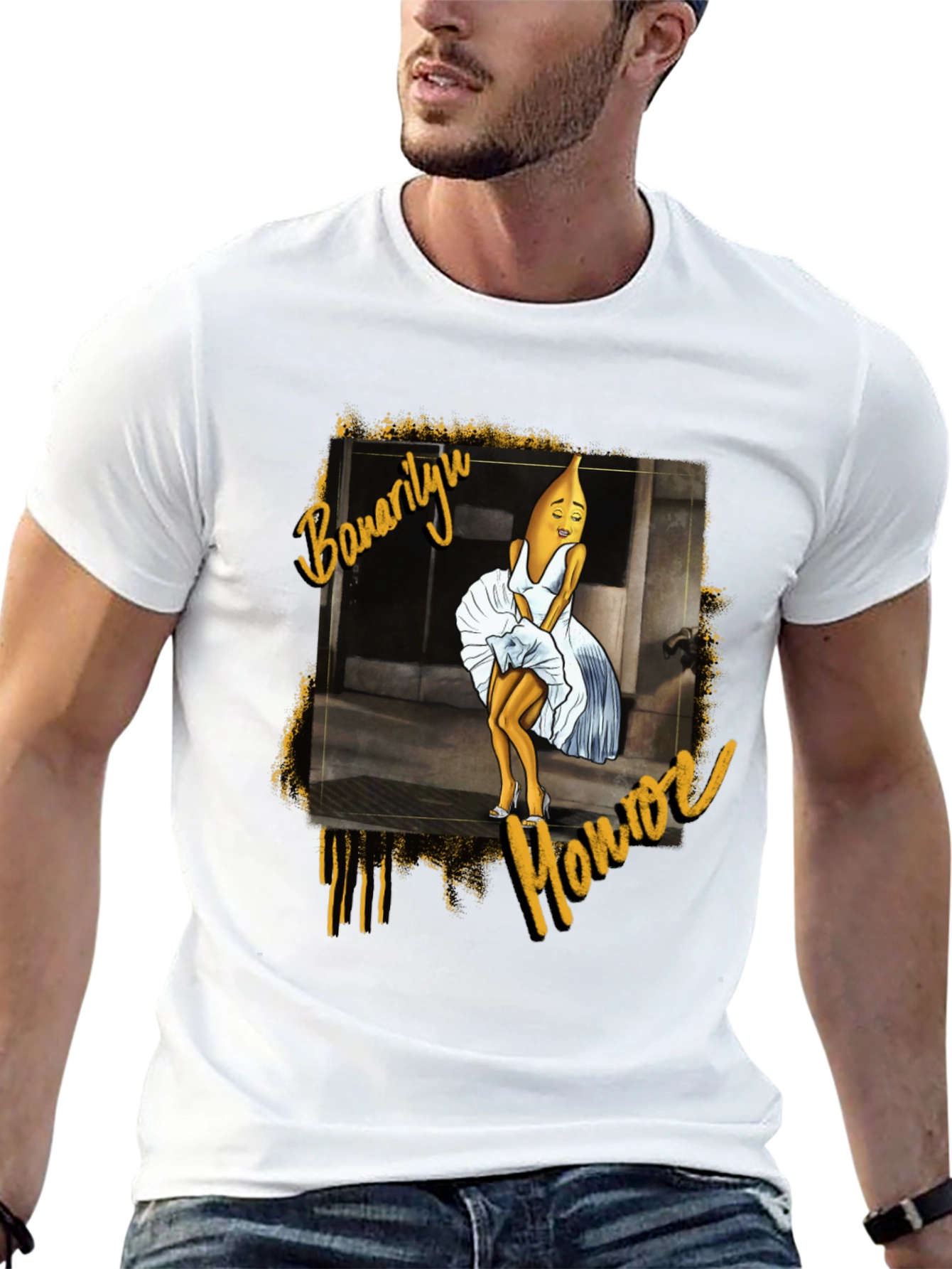 Black Bananalyn Monroe Unisex T-Shirt view 13